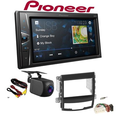 Pioneer Autoradio 2 DIN Rückfahrkamera für Ssangyong Korando 2010-2013 schwarz