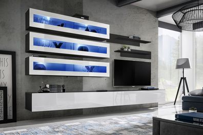 Luxus Wohnzimmer Designer Möbel Sideboard Wohnwand TV-Ständer Wandschrank