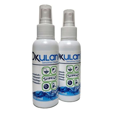 OKulan Sensitive Cleaner Brillenreiniger Spray 2 x 100 ml.