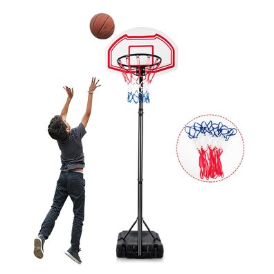 Basketballständer 158-210 cm höhenverstellbar, Basketballkorb mit Ständer & 2 Rädern