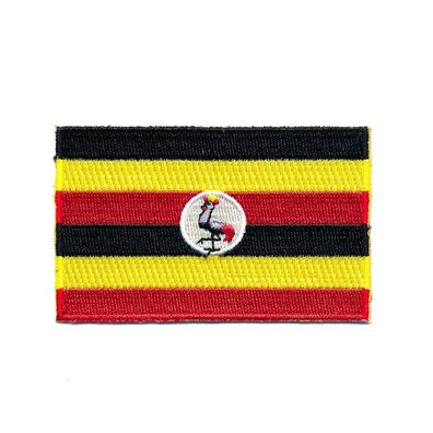 80 x 50 mm Uganda Kampala Flaggen Fahnen Patches Aufnäher Aufbügler 1236 X