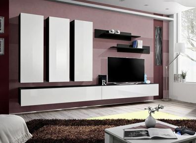 Designer Einrichtung Luxus Wohnwand TV Ständer Sideboard Regale Wohnzimmermöbel