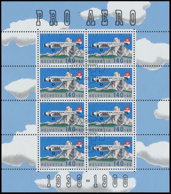 Schweiz BLOCK Kleinbogen 1980-1989 Nr 1369 ESST X697052