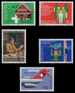 Schweiz 1981 Nr 1191-1195 postfrisch S2DA1F2