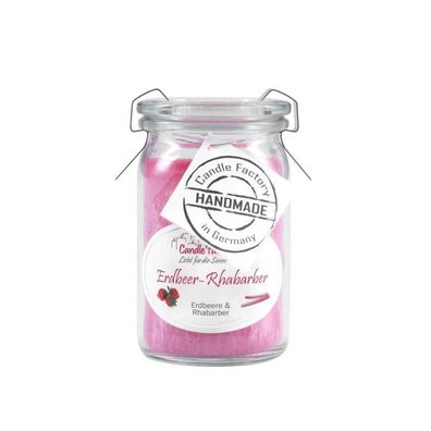 Candle Factory Baby-Jumbo Duftkerze im Weckglas, Erdbeer-Rhabarber, 308-024 1 St