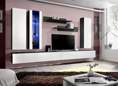 Luxus Wohnwand tv Ständer Holz Designer Modern Möbel Wohnzimmer Neu