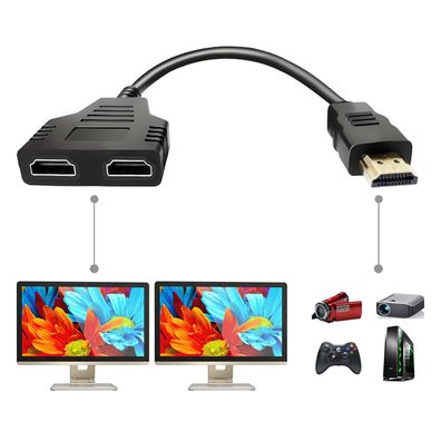HDMI-Splitter-Adapterkabel - 1 Eingang, 2 Ausgänge, HD-kompatibel