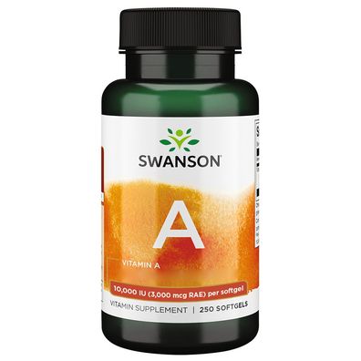 Swanson, Vitamin A 10,000 IU, 250 Weichkapseln