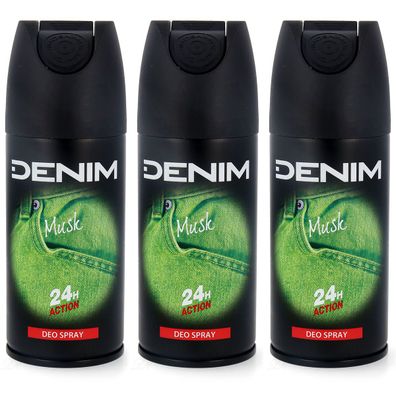 DENIM Musk deodorant 3x150ml