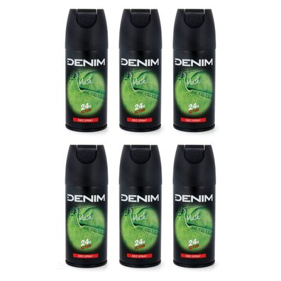DENIM Musk bodyspray - deodorant - 6x150ml