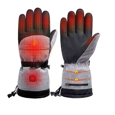 Beheizbare Handschuhe 40 55Â°C Wasserdichtes Touchscreen Finger, Farbe: natur