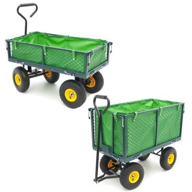 Gartenwagen mit Ladebox 100kg Bollerwagen Transportwagen kleine / große Ladebox