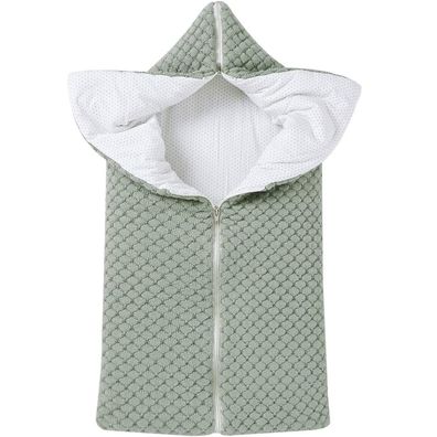 Neugeborenen Wickeldecke, Multifunktional Winter warme Schlafsack, Farbe: grén