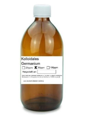Kolloidales Germanium * 50 ppm * 500 ml * frisch * Reinheitsstufe 99,99%