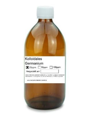 Kolloidales Germanium * 25 ppm * 500 ml * frisch * Reinheitsstufe 99,99%