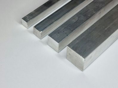 Aluminium AlMgSi0,5 Vierkantstangen, Kantenmaße 10-25mm, Länge 50-1000mm