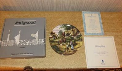 Wedgwood Sammel-Teller * Ploughing * 1992 * mit Zertifikat * Chris Howells