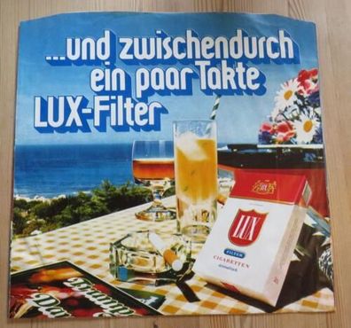 Schallplatten-Hülle Cover mit Zigaretten-Werbung * LUX * 70er Jahre * Rarität