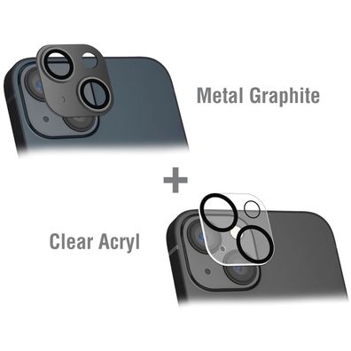 4Smarts Lens Protector Glass für iPhone 15,15 Plus 2er Set
