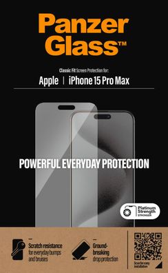 PanzerGlass iPhone 15 Pro Max, Classic Fit