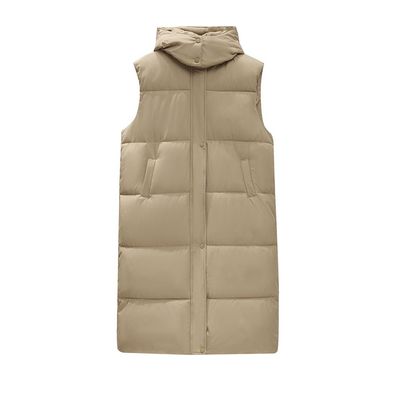 ßrmellose Jacke aus Daunenbaumwolle, lockere, verdickte Winterjacke XL