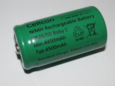 Cellcon - CNH-450C/1P - 1,2 Volt 4500mAh Ni-MH - High Top