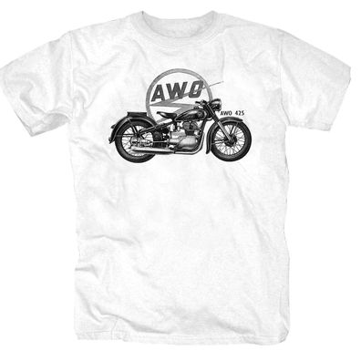 AWO 425 DDR VEB Moped Motorrad Mofa Kult T-Shirt S-5XL weiß