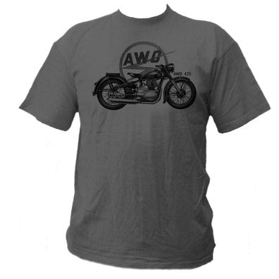 AWO 425 DDR VEB Moped Motorrad Mofa Kult T-Shirt S-3XL darkgrey