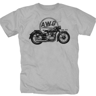 AWO 425 DDR VEB Moped Motorrad Mofa Kult T-Shirt S-3XL zink