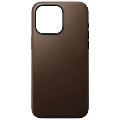 Nomad Modern Leather Case Hülle für iPhone 15 Pro Max - Braun