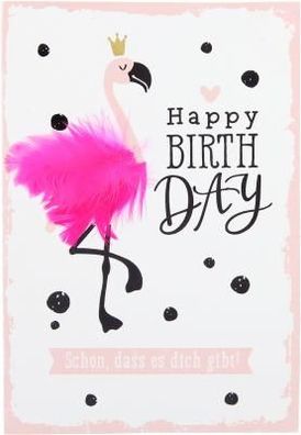 Elegance Klappkarte Grusskarte Geburtstagskarte - Happy Birthday Schön, dass es dich