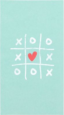 Postkarte Hello you 7-ohne Text - Tic Tac Toe Spiel