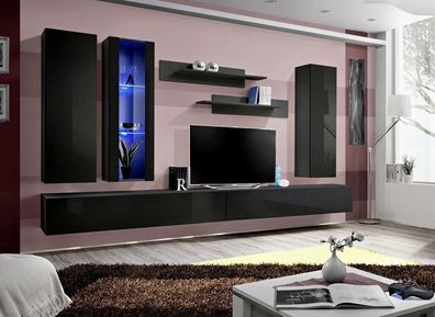 TV-Ständer Modern Wand Regal Wohnzimmer Design Einrichtung Wohnwand Möbel