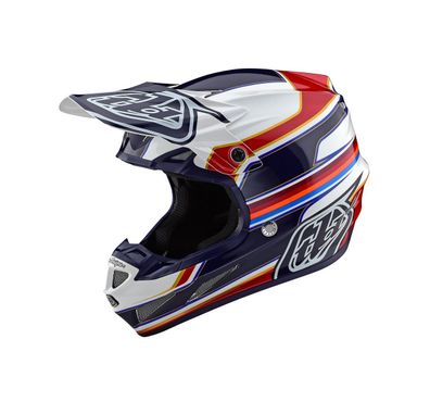 Troy Lee Designs SE4 ECE Composite Helm Speed weiß rot Größe S (55-56cm)