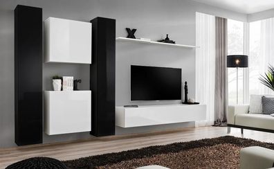 Weiß Wohnwand Wandschrank Designer Wohnzimmermöbel TV Ständer Sideboard