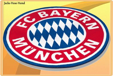 FC Bayern München Teppich Läufer Logo Rot Blau Weiß ca. 1 Meter Durchmesser NEU