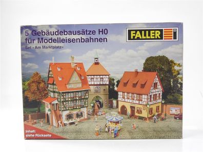 Faller H0 5 Gebäude-Bausatz-Set 5-tlg. "Am Marktplatz" E597