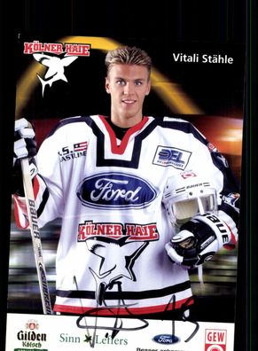 Vitali Stähle Kölner EC Autogrammkarte Eishockey Original Signiert + A228862