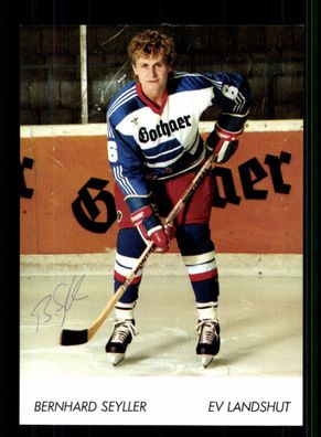 Bernhard Seyller EV Landshut 1985-86 Eishockey Original Signiert + A 228871