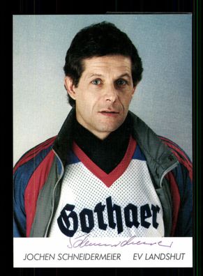 Jochen Schneidermeier EV Landshut 1985-86 Eishockey Original Signiert + A228864