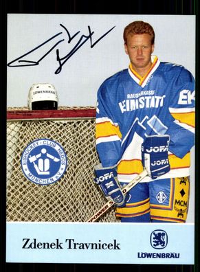 Zdenek Travnicek Hedos München 1993-94 Eishockey Original Signiert + A 228909