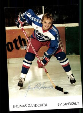 Thomas Gandorfer EV Landshut 1985-86 Eishockey Original Signiert + A 228878