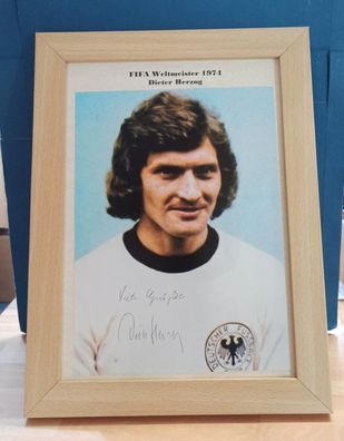 Dieter Herzog FIFA Weltmeister 1974 Original Signiert