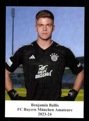 Benjamin Ballis Autogrammkarte Bayern München Amateure 2023-24