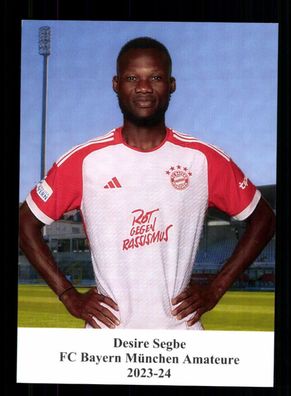 Desire Segbe Autogrammkarte Bayern München Amateure 2023-24