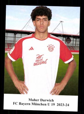 Maher Darwich Autogrammkarte Bayern München U 19 2023-24