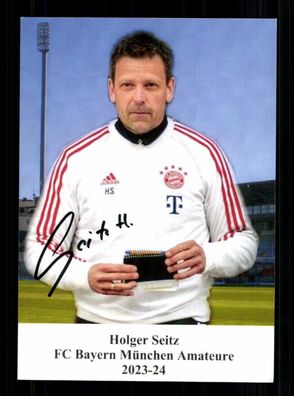 Holger Seitz Autogrammkarte Bayern München Amateure 2023-24 Original Signiert
