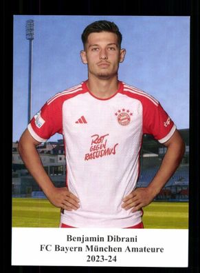 Benjamin Dibrani Autogrammkarte Bayern München Amateure 2023-24