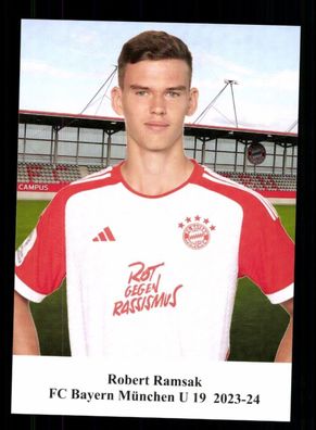 Robert Ramsak Autogrammkarte Bayern München U 19 2023-24