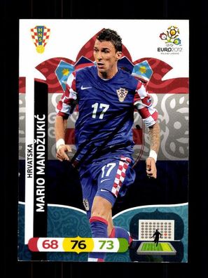 Mario Mandzukic Euro 2012 Kroatien Panini Card Original Signiert + A 228996